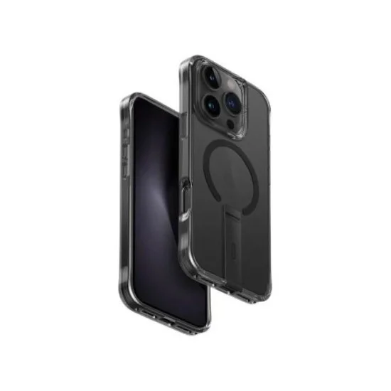 Cover Iphone 16 Pro Charging Eleva With Vertical Stand Uniq - Black